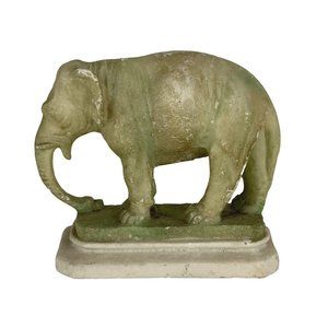 Vintage Marble Large Elephant Figurine on Base